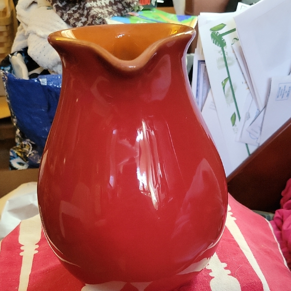 Crate&Barrel Red Pitcher - Picture 2 of 7